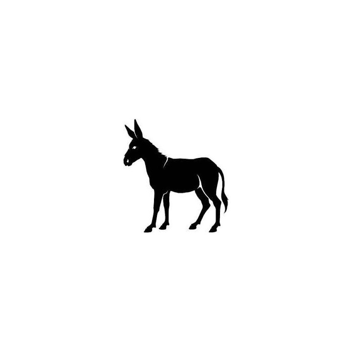 Donkey Stickers – Farm Animal Silhouette Decals (2-Pack)