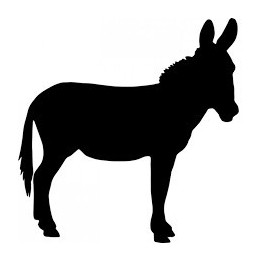 Donkey Silhouette Stickers – Farm Animal Decals (2-Pack)