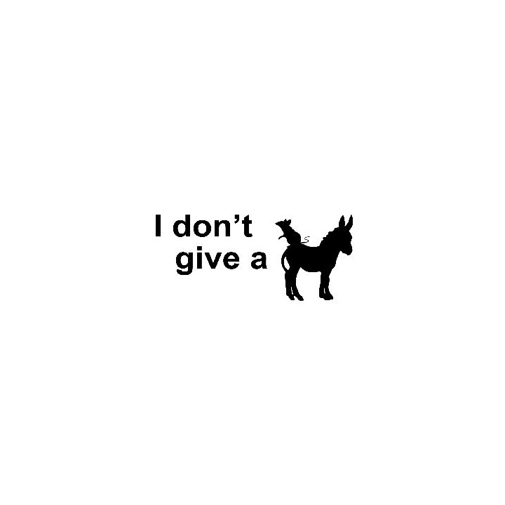 I Don't Give a Donkey Stickers – Funny Quote Decals (2-Pack)