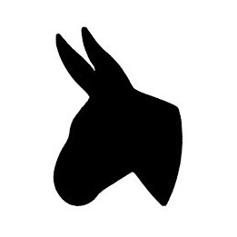 Donkey Head Silhouette Stickers – Farm Animal Decals (2-Pack)