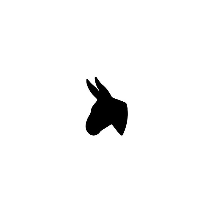 Donkey Head Silhouette Stickers – Farm Animal Decals (2-Pack)