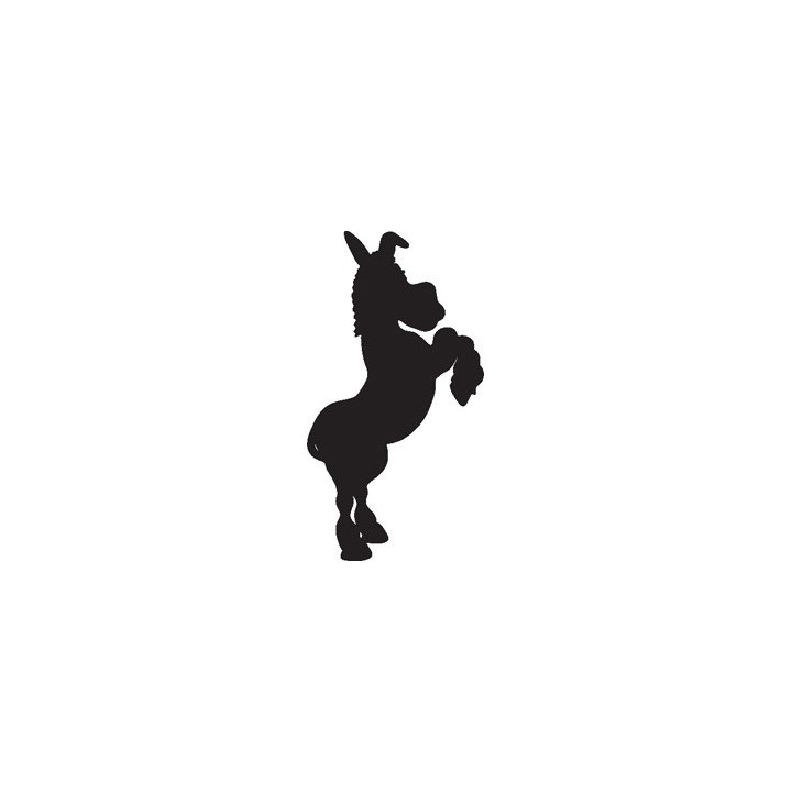 Donkey Rearing Silhouette Stickers – Farm Decals (2-Pack)