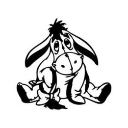 Donkey Stickers – Cute Sitting Donkey Decals (2-Pack)