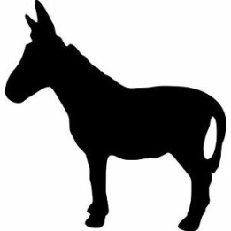 Donkey Stickers – Farm Animal Silhouette Decals (2-Pack)