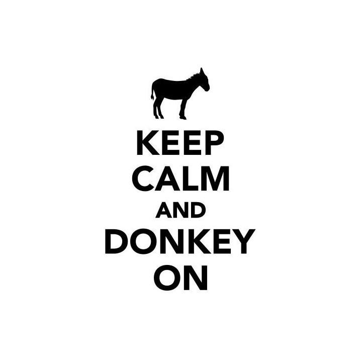Keep Calm and Donkey On Stickers – Donkey Decals (2-Pack)