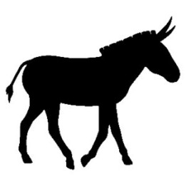 Donkey Silhouette Stickers – Farm Animal Decals (2-Pack)