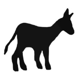 Donkey Stickers – Farm Animal Silhouette Decals (2-Pack)
