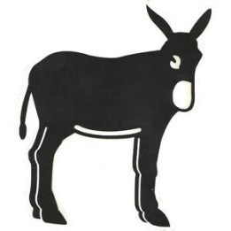 Donkey Stickers – Burro Silhouette Farm Animal Decals (2-Pack)