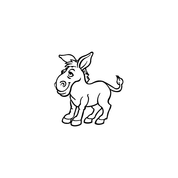 Donkey Stickers – Baby Donkey Farm Animal Decals (2-Pack)