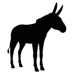 Donkey Silhouette Stickers – Farm Animal Decals (2-Pack)