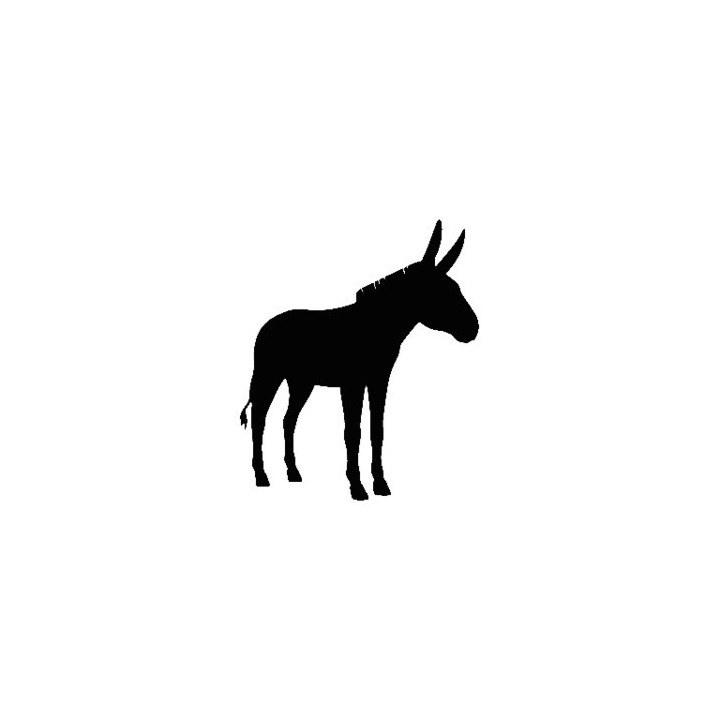 Donkey Silhouette Stickers – Farm Animal Decals (2-Pack)
