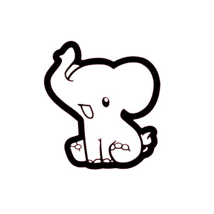 Elephant Vinyl Decal Sticker V102 - DecalsHouse
