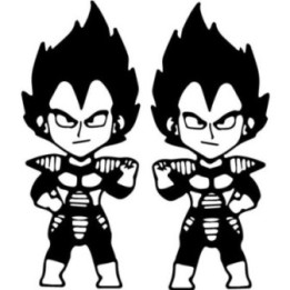 Dragon Ball Z Vegeta Chibi Stickers – DBZ Decals (2-Pack)