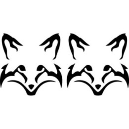Fox V10 Stickers – Animal Silhouette Vinyl Decals (2-Pack)