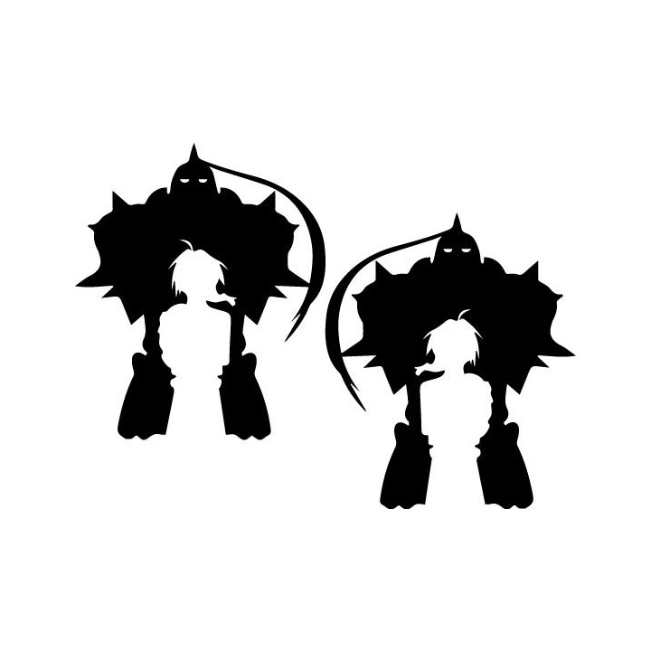 Fullmetal Alchemist Elric Brothers Stickers – FMA Decals (2-Pack)
