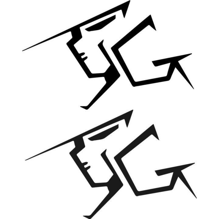 Gundam Head Stickers – Mecha Anime Decals (2-Pack)