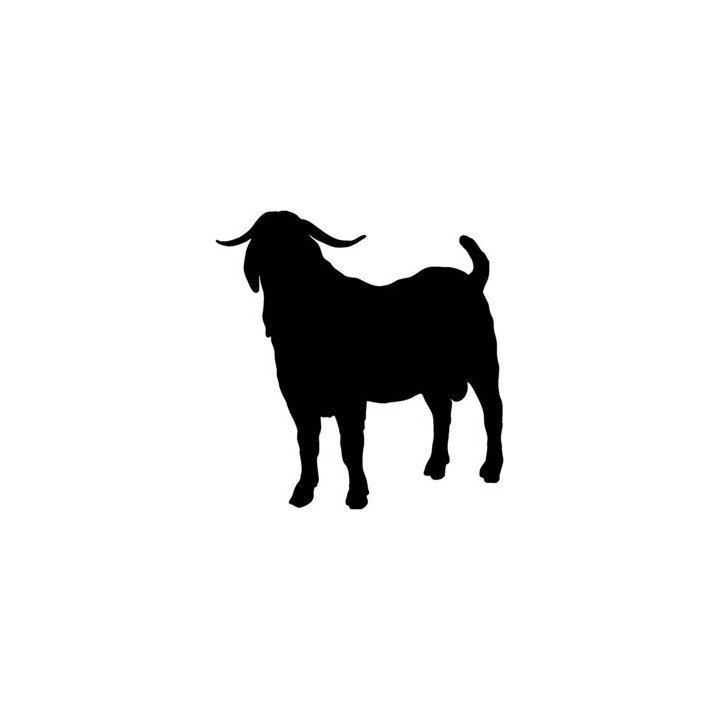 Goat Silhouette Stickers – Farm Animal Decals (2-Pack)