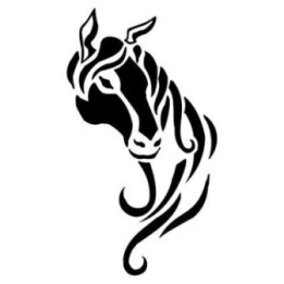 Tribal Horse Head Stickers – Equestrian Decals (2-Pack)