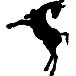 Rearing Horse Stickers – Mustang Silhouette Decals (2-Pack)