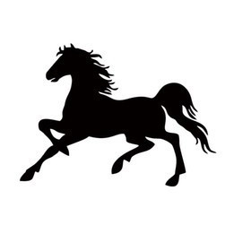Horse Silhouette Stickers – Galloping Decals (2-Pack)