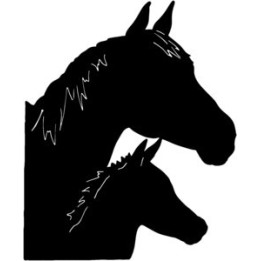 Horse & Foal Stickers – Mare Foal Silhouette Decals (2-Pack)