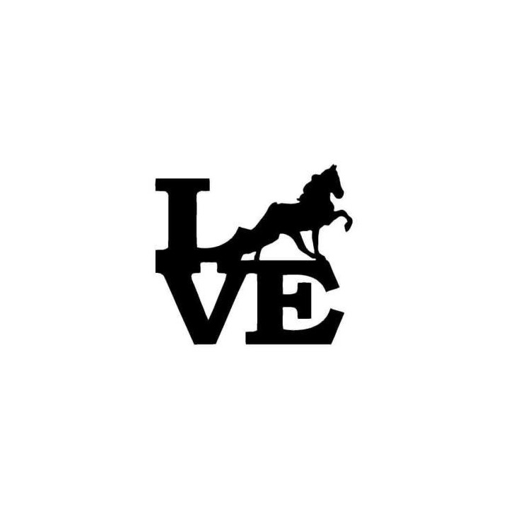 Horse Love Stickers – Rearing Horse LOVE Decals (2-Pack)