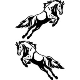 Jumping Horse Stickers – Leaping Stallion Decals (2-Pack)