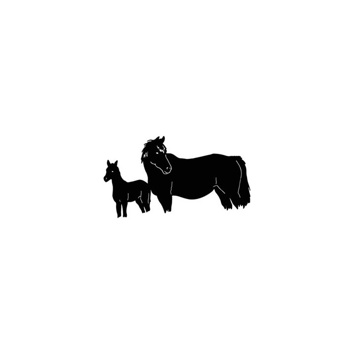 Mare & Foal Horse Stickers – Equestrian Decals (2-Pack)