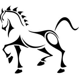 Horse Tribal Stickers – Stallion Decals (2-Pack)