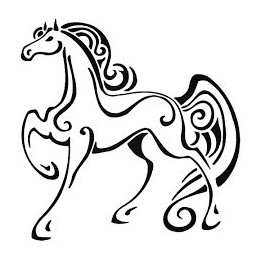 Tribal Horse Stickers – Celtic Swirl Equestrian Decals (2-Pack)