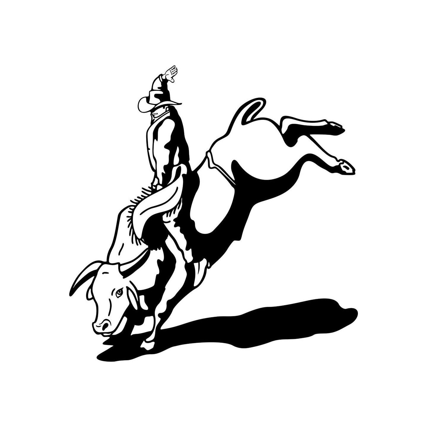 Bull Riding Stickers – Rodeo Cowboy Decals (2-Pack)
