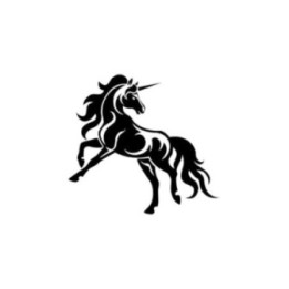 Unicorn Stickers – Rearing Silhouette Fantasy Decals (2-Pack)