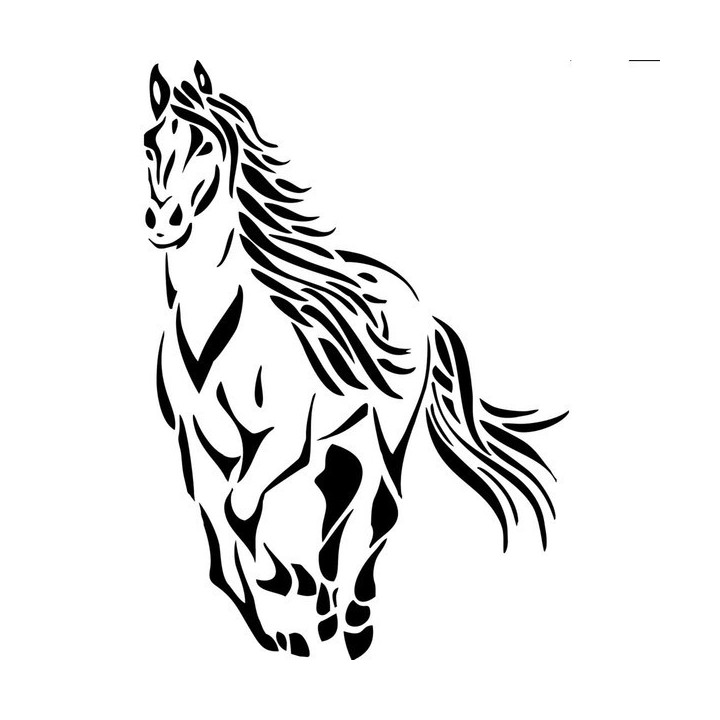 Running Horse Stickers – Tribal Equine Decals (2-Pack)