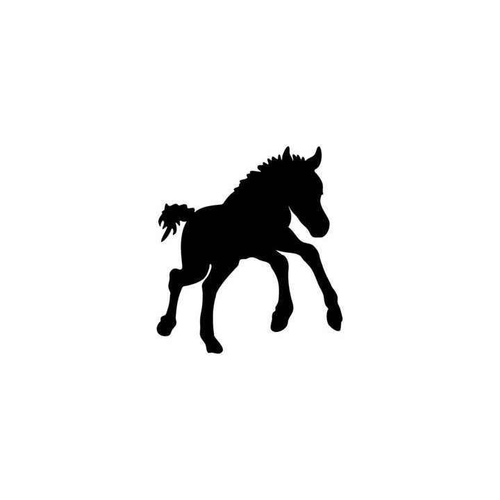 Foal Stickers – Baby Horse Silhouette Decals (2-Pack)