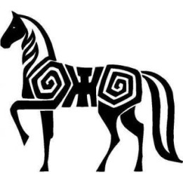 Tribal Horse Stickers – Celtic Pattern Equestrian Decals (2-Pack)