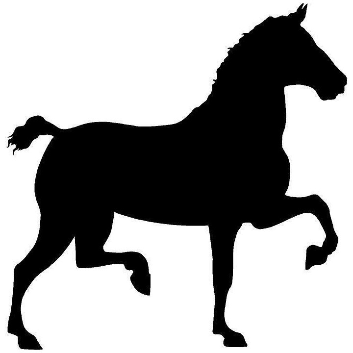 Horse Silhouette Stickers – Equestrian Decals (2-Pack)
