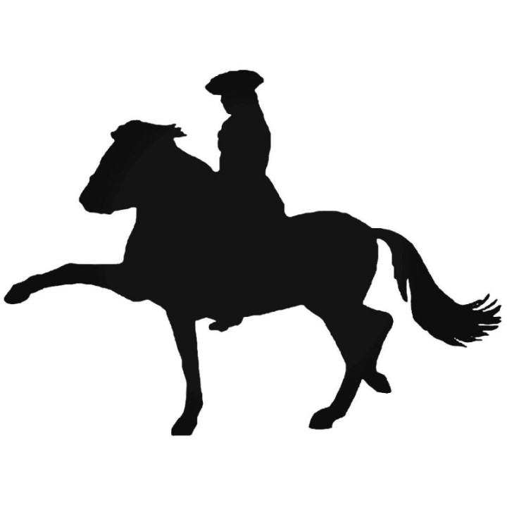 Horse Rider Silhouette Stickers – Equestrian Decals (2-Pack)