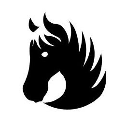 Horse Head Silhouette Stickers – Equestrian Decals (2-Pack)