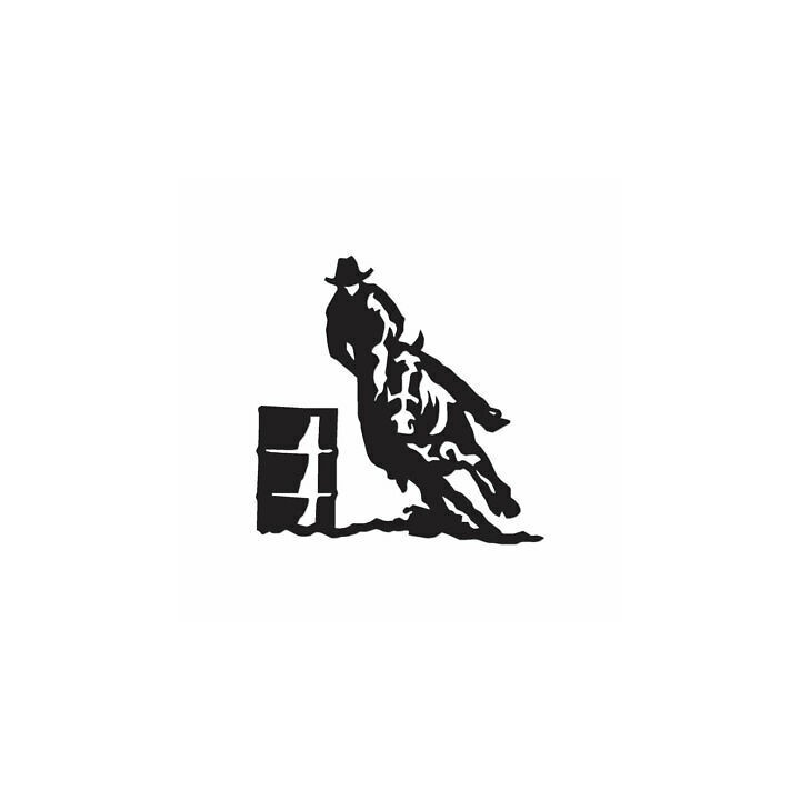 Barrel Racing Stickers – Cowgirl Rodeo Horse Decals (2-Pack)