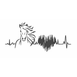 Horse Heartbeat Stickers – Equine EKG Pulse Decals (2-Pack)