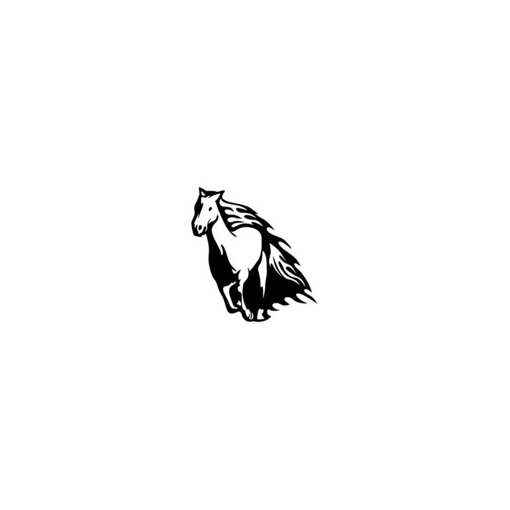 Horse Flame Stickers – Running Mustang Decals (2-Pack)