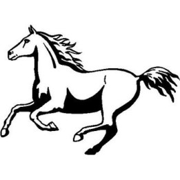 Running Horse Stickers – Galloping Mustang Decals (2-Pack)