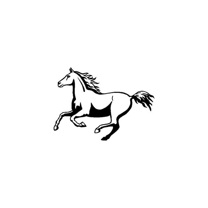 Running Horse Stickers – Galloping Mustang Decals (2-Pack)