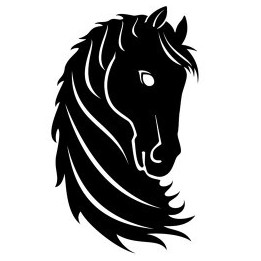 Horse Head Stickers – Tribal Silhouette Decals (2-Pack)