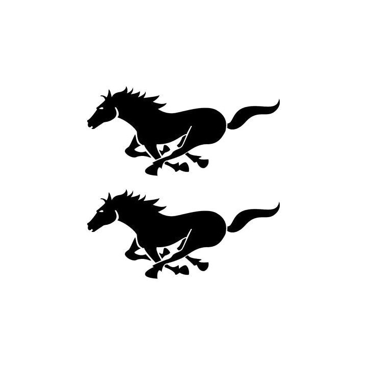 Running Horse Stickers – Galloping Silhouette Decals (2-Pack)