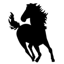 Horse Rearing Silhouette Stickers – Equestrian Decals (2-Pack)
