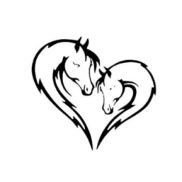 Horse Heart Stickers – Mare & Foal Love Decals (2-Pack)