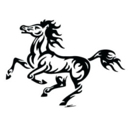 Tribal Horse Stickers – Rearing Wild Horse Decals (2-Pack)