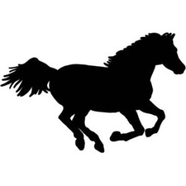 Galloping Horse Stickers – Equine Silhouette Decals (2-Pack)
