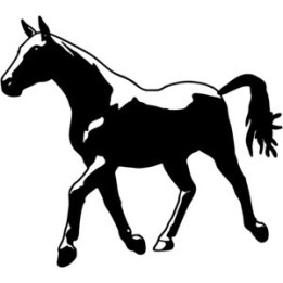 Horse Stickers – Trotting Silhouette Equestrian Decals (2-Pack)